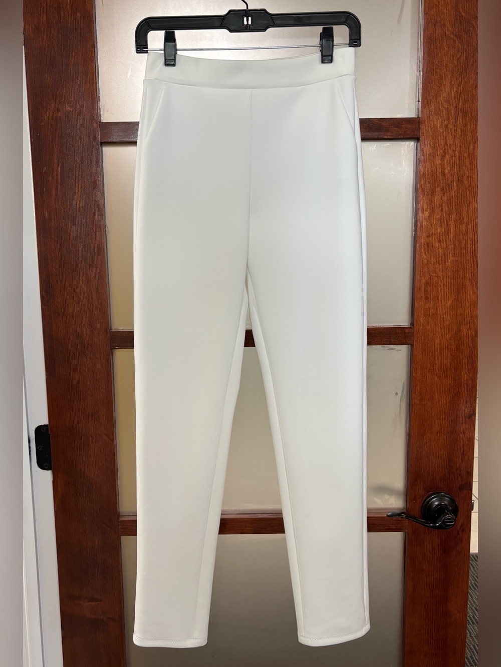 SHAN White Scuba Pull-On Trousers